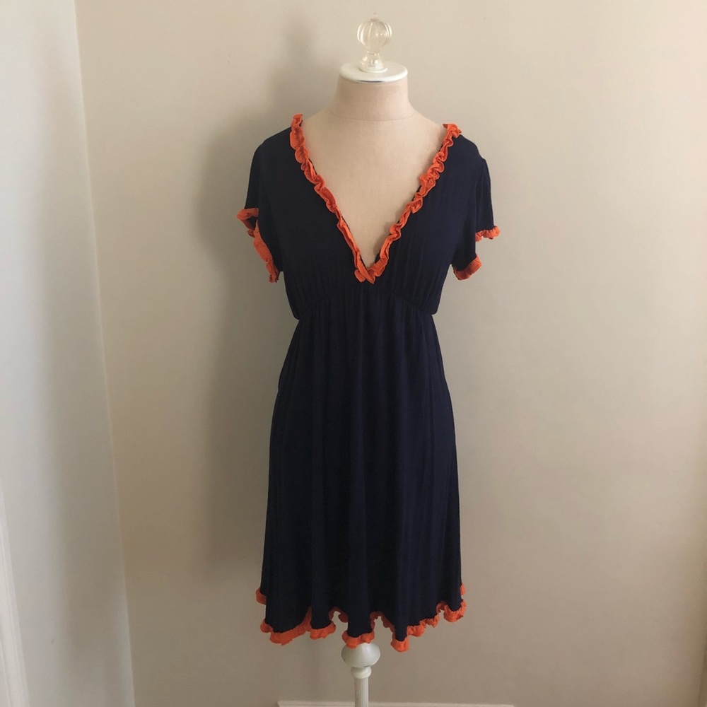 Orange and Navy dress